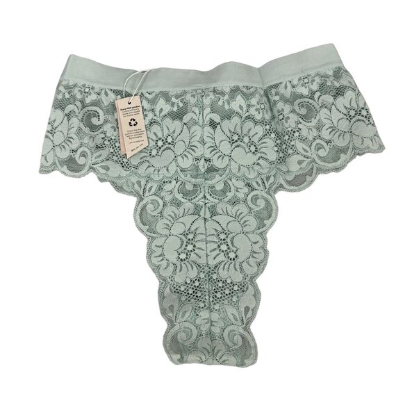 We Are HAH Womens Size M Lace Thong Panties Something Blue - Picture 3 of 4